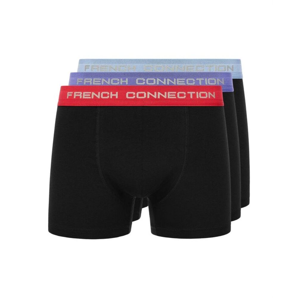 French Connection Mens FC20 Boxer Shorts (Pack of 3) / Black